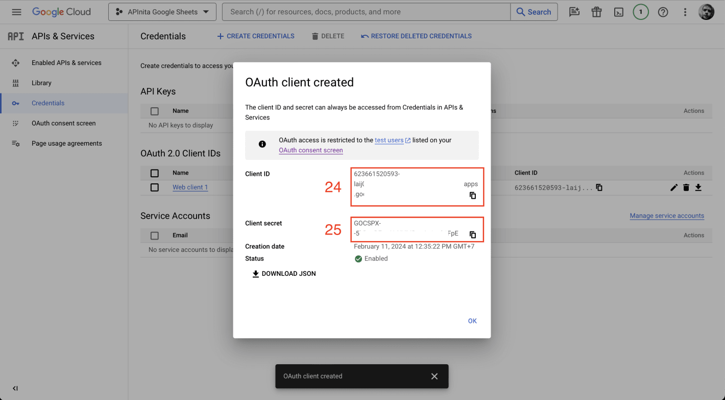Передача обращений из U-ON в Google таблицы