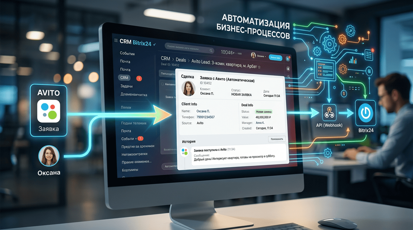 Интеграция Авито и Битрикс24: автоматизация продаж без лишних хлопот