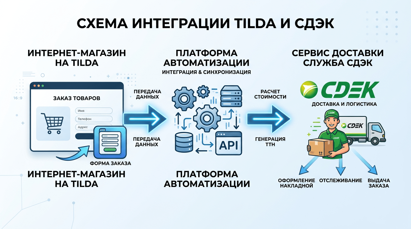 Интеграция Тильда и СДЭК: как автоматизировать доставку в интернет-магазине