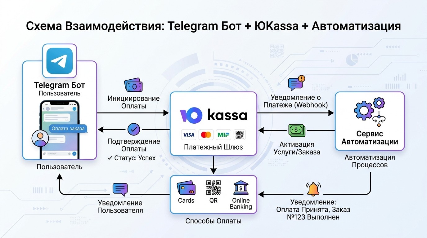 Интеграция ЮKassa с Telegram-ботом: пошаговый разбор для автоматизации платежей