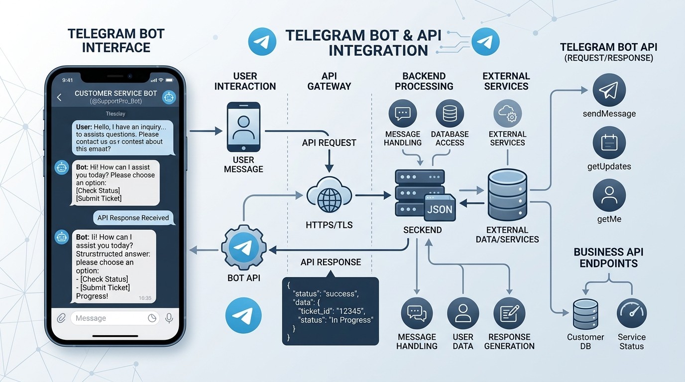 Как работает метод sendMessage и команда getUpdates в Telegram Bot API