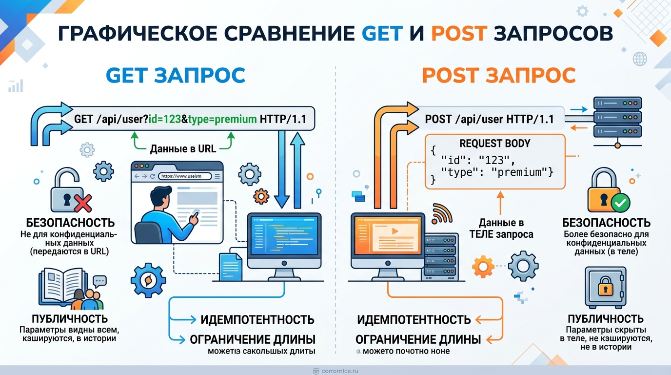POST и GET: разница между методами HTTP-запросов для автоматизации